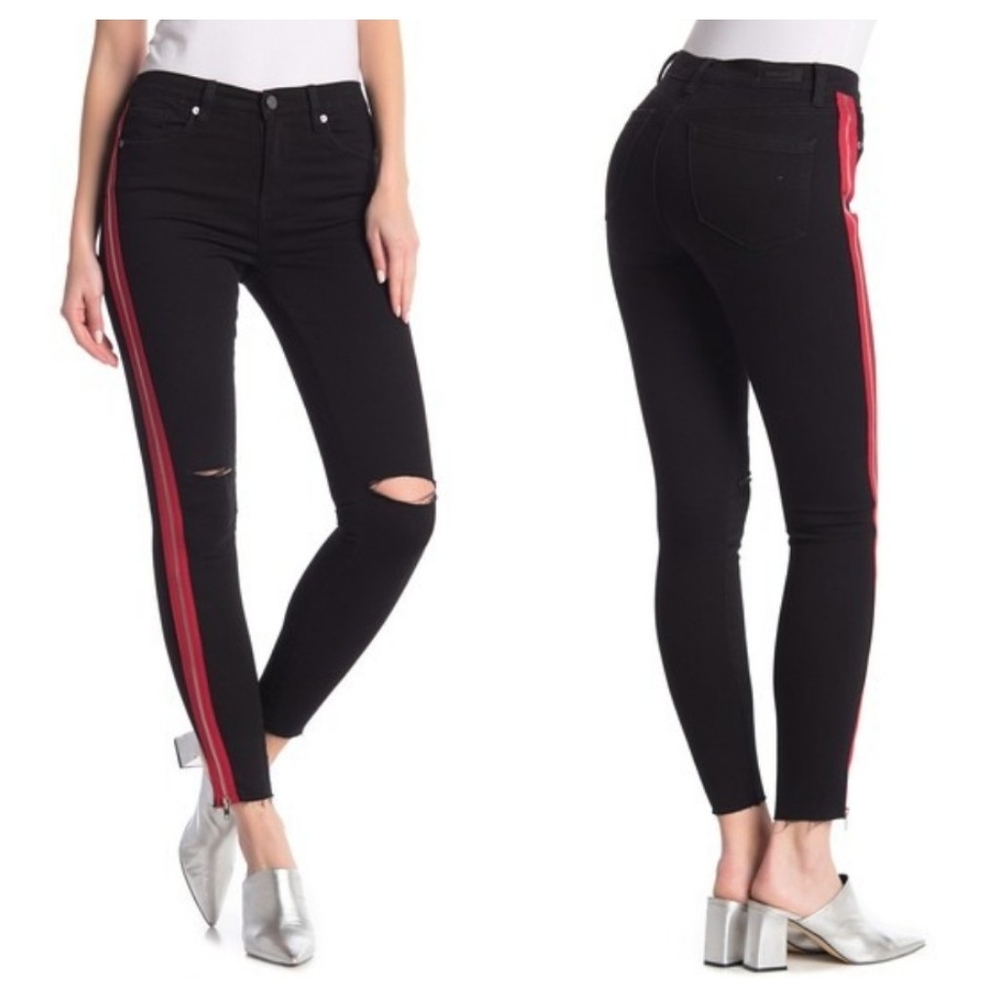 BlankNYC High Rise Side Zip Panel Skinny Jeans 25